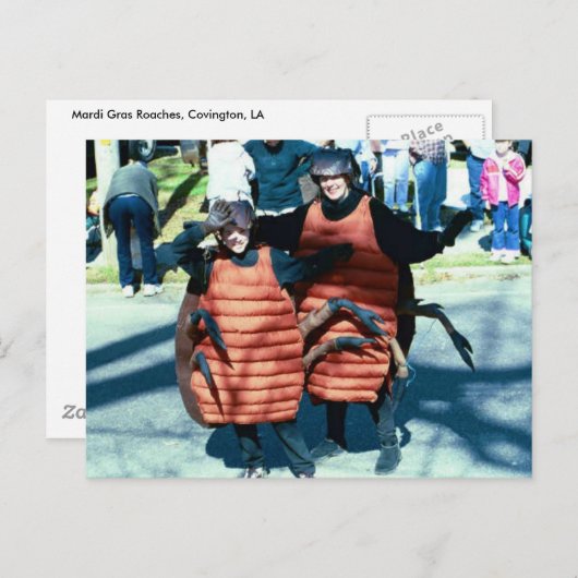 Mardi Gras Masking Roaches Briefkaart (Voorkant / Achterkant)