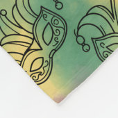 Mardi Gras Masks and Beads Doodle Art Style Fleece Deken (Hoek)