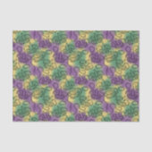 Mardi Gras Masks and Beads Doodle Art Style Tissuepapier (Voorkant)