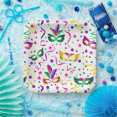 Mardi Gras Masks Papieren Bordje (Feest)