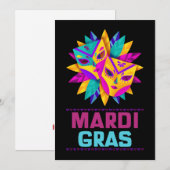 Mardi Gras Masks Vakantie Kaart (Voorkant / Achterkant)