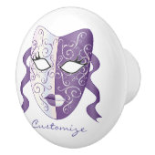 Mardi Gras MaskThunder_Cove Keramische Knop (Rechts)