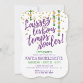 Mardi Gras | Masquerade Bachelorette Party Kaart (Voorkant)