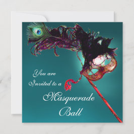 MARDI GRAS MASQUERADE BAL blauwe Kaart