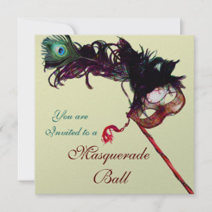 MARDI GRAS MASQUERADE BAL Zilver Metaalachtig Kaart