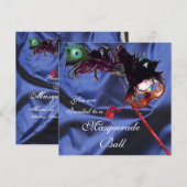 MARDI GRAS MASQUERADE BALL blue Kaart (Voorkant / Achterkant)
