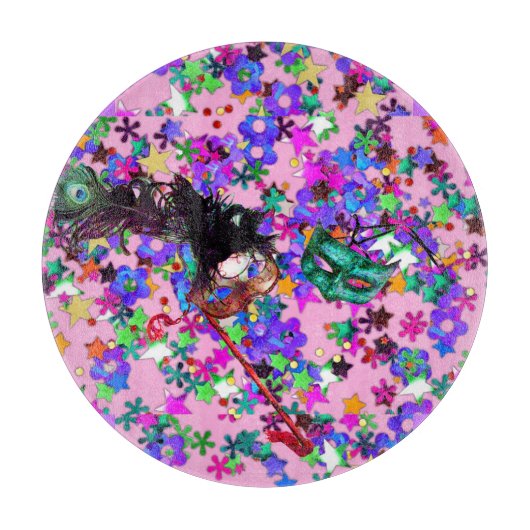 MARDI GRAS MASQUERADE BALL MASK confetti Snijplank (Voorkant)