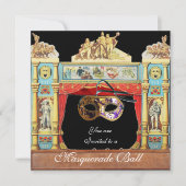 MARDI GRAS MASQUERADE BALL MASKS THEATER STATION KAART (Voorkant)