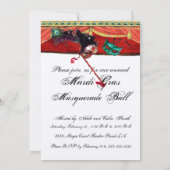 MARDI GRAS MASQUERADE BALL MASKS THEATER STATION KAART (Achterkant)