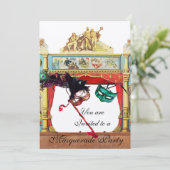 MARDI GRAS MASQUERADE BALL MASKS THEATER STATION KAART (Staand voorkant)