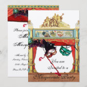 MARDI GRAS MASQUERADE BALL MASKS THEATER STATION KAART (Voorkant / Achterkant)