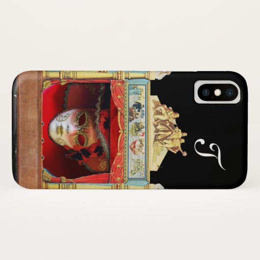 MARDI GRAS MASQUERADE BALL THEATER Monogram Case-Mate iPhone Case (Achterkant (horizontaal))