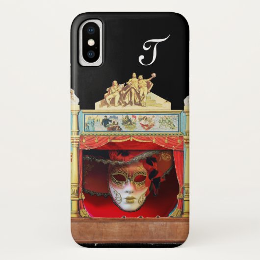 MARDI GRAS MASQUERADE BALL THEATER Monogram Case-Mate iPhone Case (Achterkant)