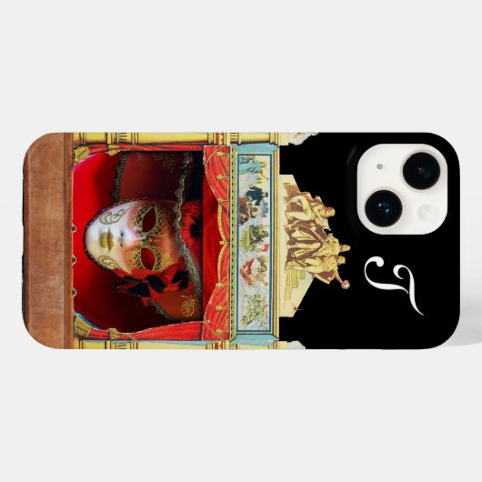 MARDI GRAS MASQUERADE BALL THEATER Monogram Case-Mate iPhone Case (Achterkant (horizontaal))