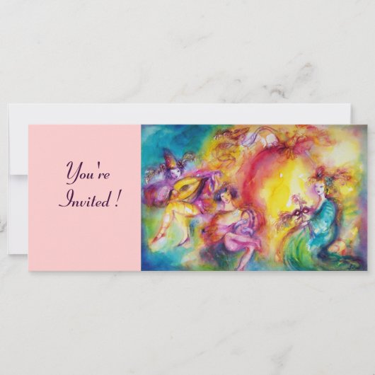 Mardi Gras Masquerade Ball tijdens de CARNIVAL Kaart (Voorkant)