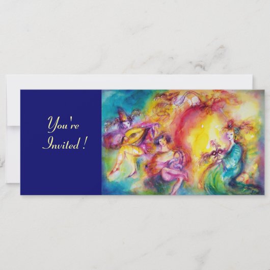 Mardi Gras Masquerade Ball tijdens de CARNIVAL Kaart (Voorkant)