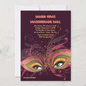 Mardi Gras Masquerade Ball Uitnodiging (Voorkant)