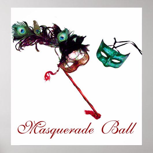 MARDI GRAS MASQUERADE BALL, wit Poster (Voorkant)