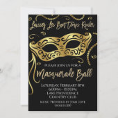 Mardi Gras Masquerade Baluitnodiging Kaart (Voorkant)