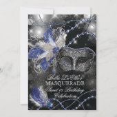 Mardi Gras Masquerade Birthday Party Uitnodiging (Voorkant)