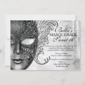 Mardi Gras Masquerade Birthday Party Uitnodiging (Voorkant)