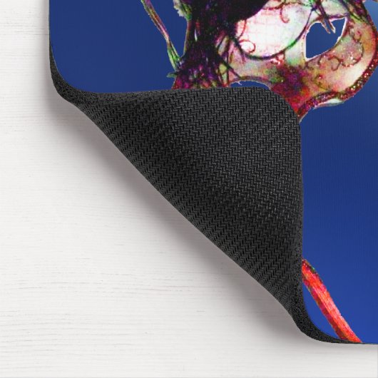 MARDI GRAS MASQUERADE blauw Muismat (Hoek)