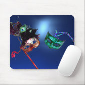 MARDI GRAS MASQUERADE blauw Muismat (Met muis)