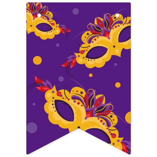 Mardi Gras Masquerade Carnaval Vlaggetjes (Derde vlag)