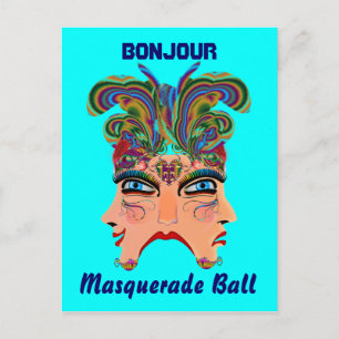 Mardi Gras Masquerade Comedy Drama Uitzicht Hints  Uitnodiging Briefkaart