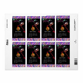 MARDI GRAS MASQUERADE Confetti gem monogram Etiket (Full Sheet)