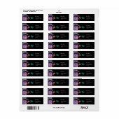 MARDI GRAS MASQUERADE Confetti zwart Etiket (Full Sheet)