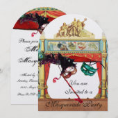 MARDI GRAS MASQUERADE COSTUME FEest THEATER Pearl Kaart (Voorkant / Achterkant)