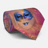 Mardi Gras masquerade costuum party Stropdas (Opgerold)