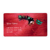 MARDI GRAS MASQUERADE ETIKET (Voorkant)