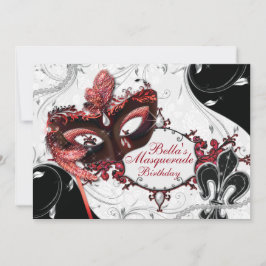 Mardi Gras Masquerade Feestuitnodigingen Kaart