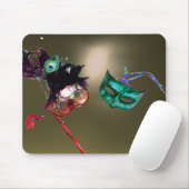 MARDI GRAS MASQUERADE grijs Muismat (Met muis)