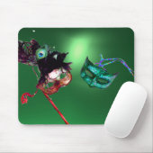 MARDI GRAS MASQUERADE groen Muismat (Met muis)