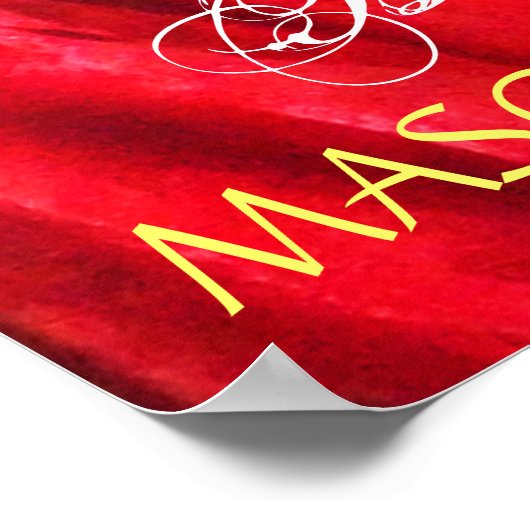 MARDI GRAS MASQUERADE, HARLEQUIN COSTUME MONOGRAM POSTER (Hoek)