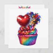 Mardi Gras Masquerade Kaart (Voorkant / Achterkant)