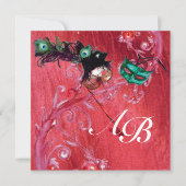 MARDI GRAS MASQUERADE ,MAGIC BERRIES MONOGRAM zijd Kaart (Voorkant)