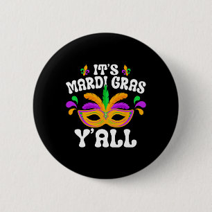 Mardi Gras Masquerade Mardi Parade Kostuum Mannen Ronde Button 5,7 Cm