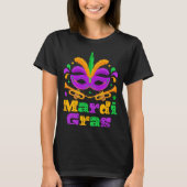 Mardi Gras Masquerade Mask Carnival Celebration T-shirt (Voorkant)