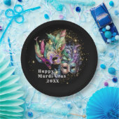 Mardi Gras Masquerade Mask Papieren Bordje (Feest)