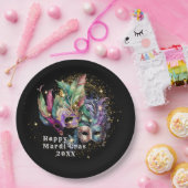 Mardi Gras Masquerade Mask Papieren Bordje (Feest)