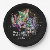 Mardi Gras Masquerade Mask Papieren Bordje (Voorkant)