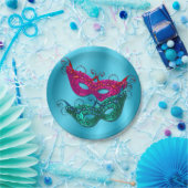 Mardi Gras Masquerade maskeert Borden Papieren Bordje (Feest)