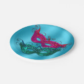 Mardi Gras Masquerade maskeert Borden Papieren Bordje (Gekanteld)