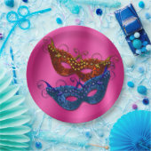 Mardi Gras Masquerade maskeert papieren Bord 9" (Feest)