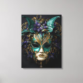 Mardi Gras Masquerade Masker Cosplay Design Canvas Afdruk (Voorkant)