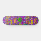 Mardi Gras Masquerade Masker Helder Paarse Groen Persoonlijk Skateboard (Horizontaal)